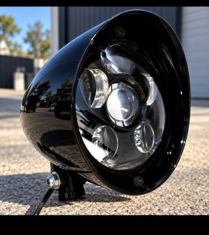 Bullet Led Headlight Black Plug &  Play for twin Cam